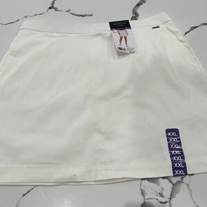 Rafaella White Athletic Skort with Inner Shorts